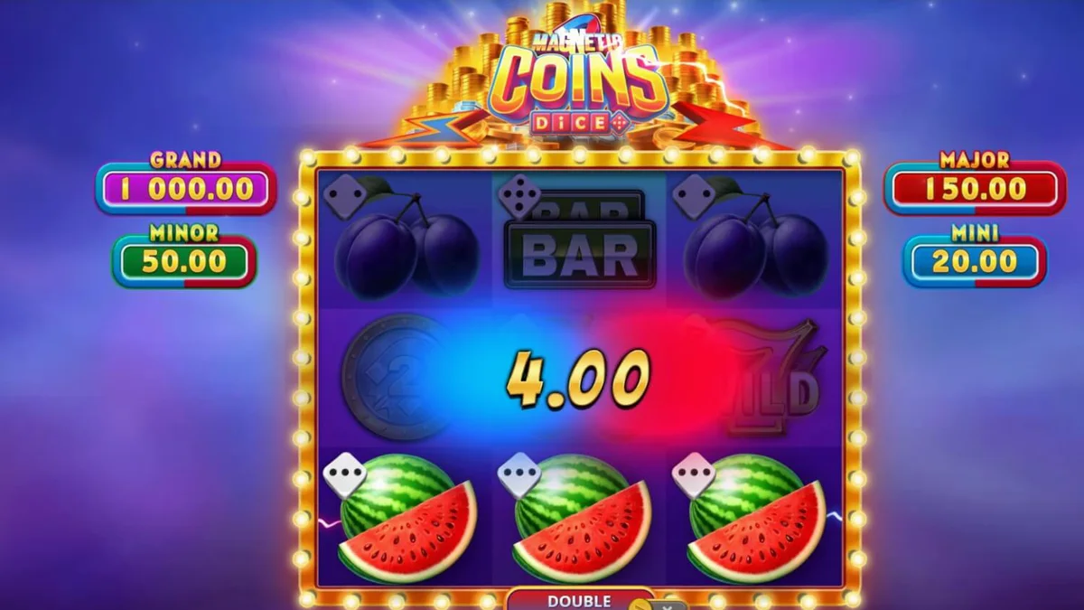 Magnetic Coins Dice mobile slot interface