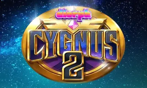 Isang visual na representasyon ng Cygnus 2 slot na nagpapakita ng mga simbolo ng konstelasyon at ang obserbatoryo.